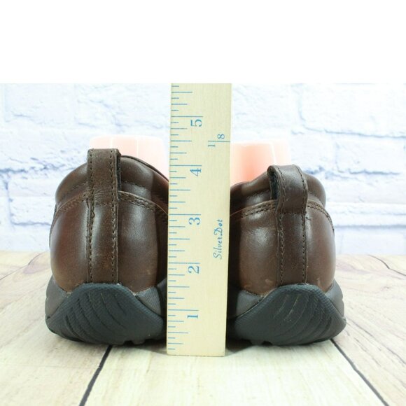 LL Bean Brown Leather Slip On Comfort Moccasin Loafer Shoes Size 10 M - Picture 6 of 9